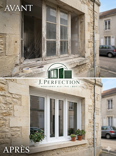 Avant / après : remplacement d'une fenêtre ancienne par une fenêtre PVC blanche sur mesure dans une maison en pierre
